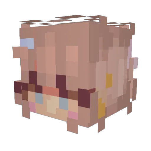 Huggy2508 Minecraft avatar head, 3D render
