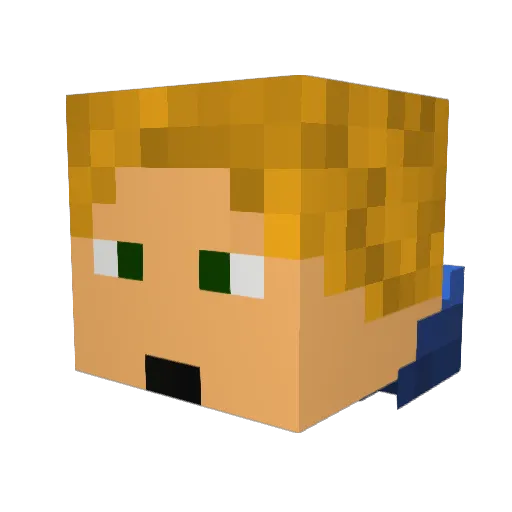 HughBenHad Minecraft avatar head, 3D render