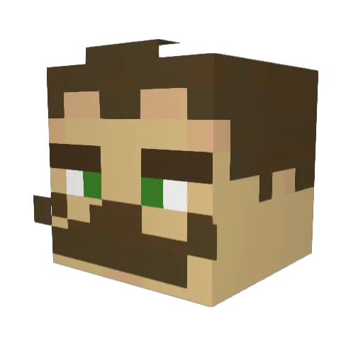HughJo Minecraft avatar head, 3D render