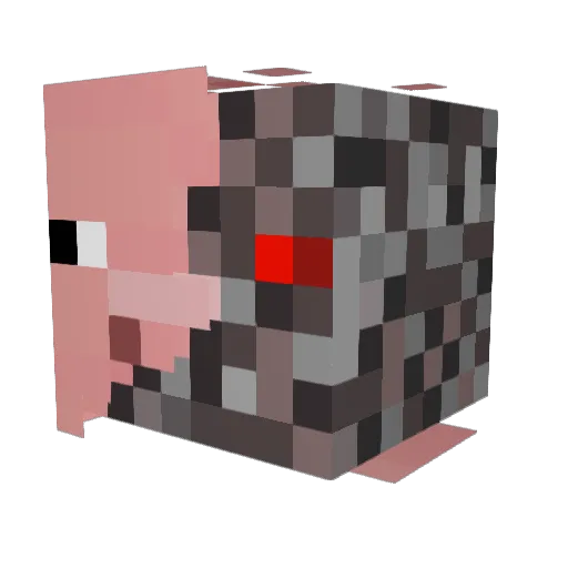HughMingus Minecraft avatar head, 3D render