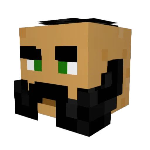 Hugh_the_Hand Minecraft avatar head, 3D render