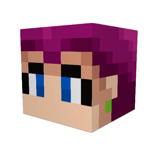 HughesA17 Minecraft avatar head, 3D render