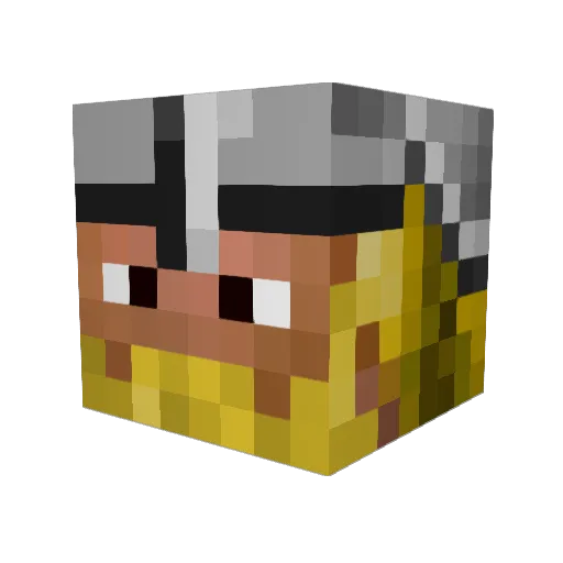 Hugin87 Minecraft avatar head, 3D render