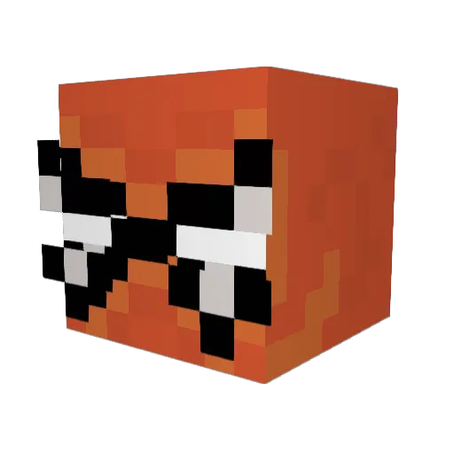 Huginho_ Minecraft avatar head, 3D render
