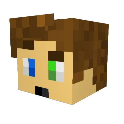 Huginndaudi Minecraft avatar head, 3D render
