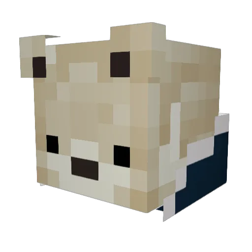 Hugmaster Minecraft avatar head, 3D render