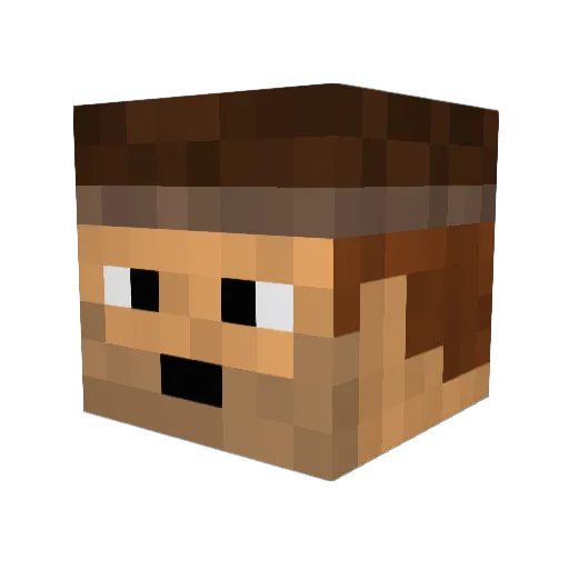 Hugme33 Minecraft avatar head, 3D render