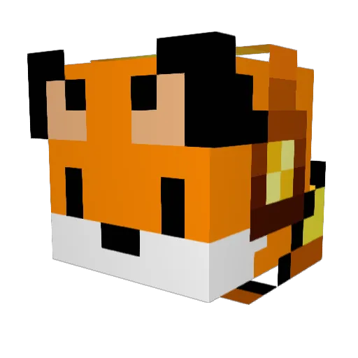 HugmeGua Minecraft avatar head, 3D render