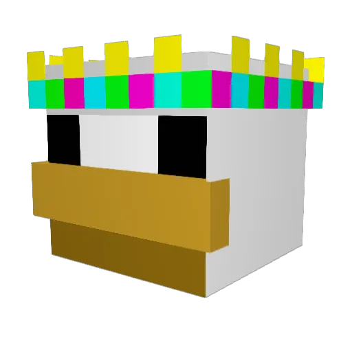 Hugo1234f Minecraft avatar head, 3D render