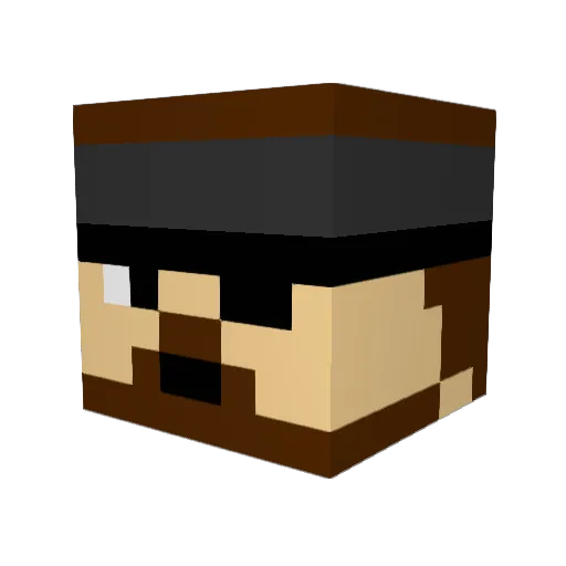 Hugo13820 Minecraft avatar head, 3D render