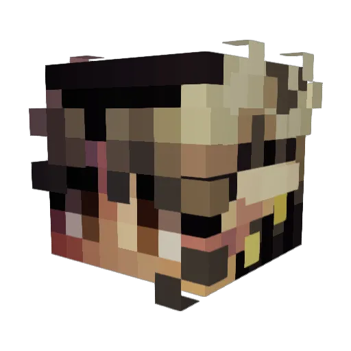 Hugo4285 Minecraft avatar head, 3D render