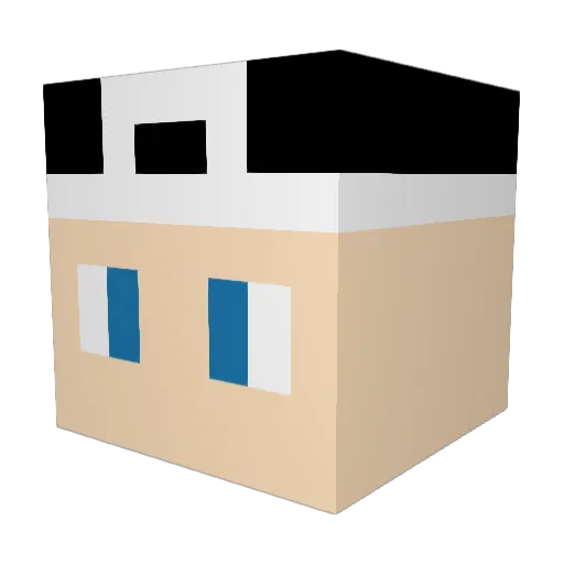 HugoBaldaia Minecraft avatar head, 3D render