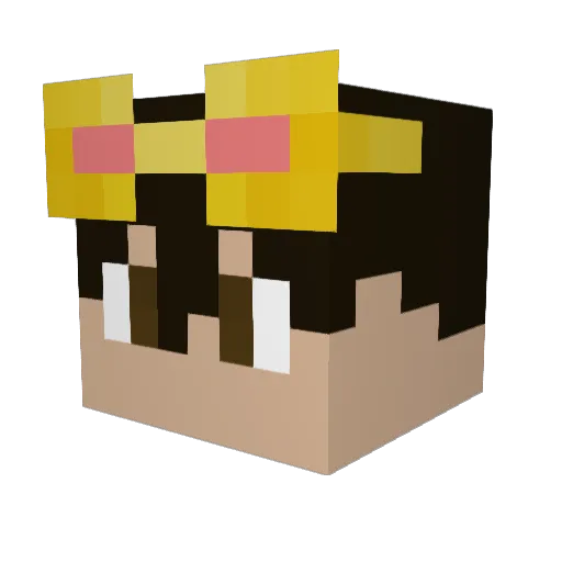 HugoBard Minecraft avatar head, 3D render