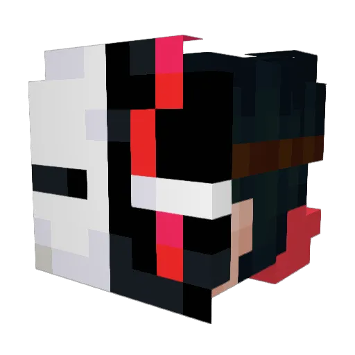 HugoBenjii Minecraft avatar head, 3D render