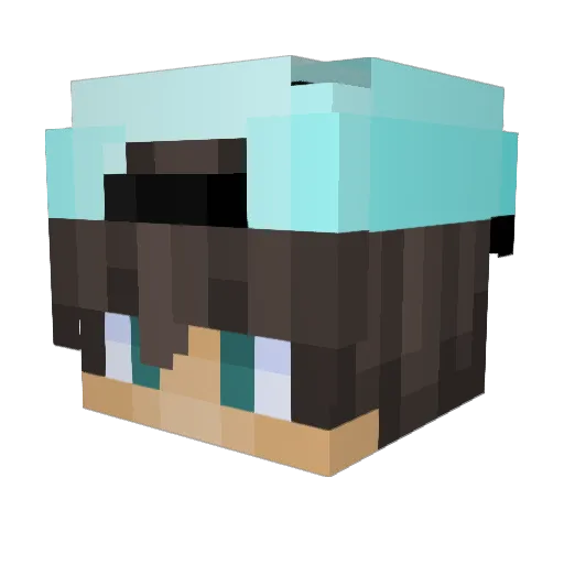 HugoBossss Minecraft avatar head, 3D render
