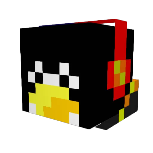 HugoCuby Minecraft avatar head, 3D render