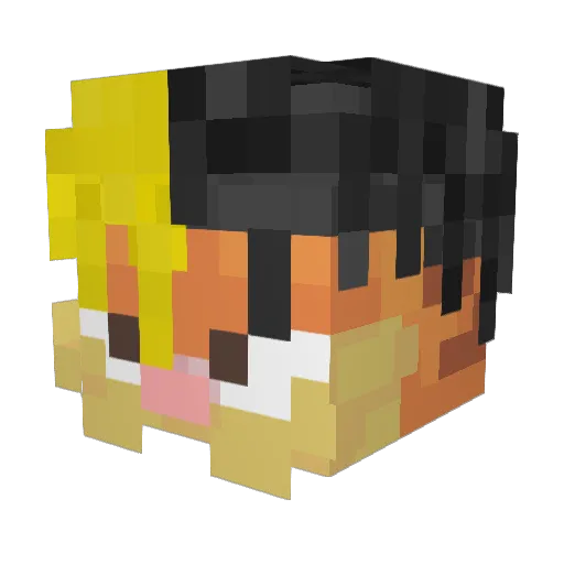 HugoEisse Minecraft avatar head, 3D render