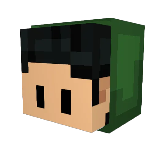 HugoIsAHugo Minecraft avatar head, 3D render