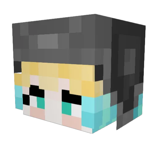 HugoNavarro Minecraft avatar head, 3D render