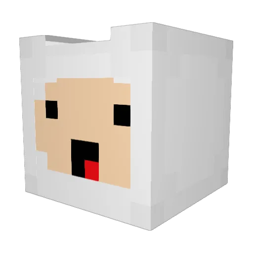 HugoSanchis Minecraft avatar head, 3D render