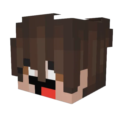 HugoVH Minecraft avatar head, 3D render