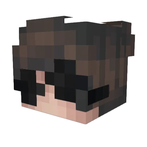 HugoVivian Minecraft avatar head, 3D render