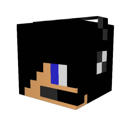 Hugo_CG Minecraft avatar head, 3D render