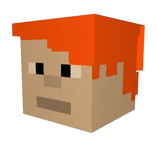Hugo_Hauke Minecraft avatar head, 3D render