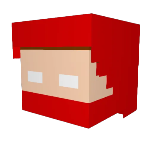 Hugo_N3rd Minecraft avatar head, 3D render