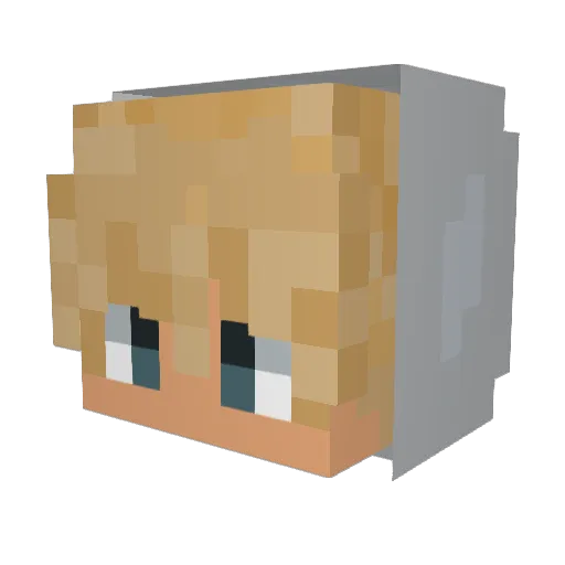 Hugo_Popo Minecraft avatar head, 3D render