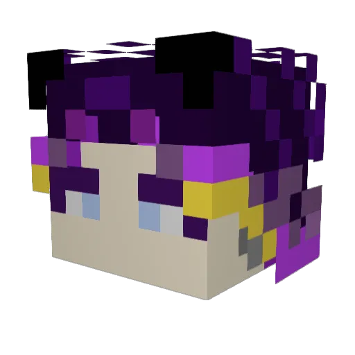 Hugoapril Minecraft avatar head, 3D render
