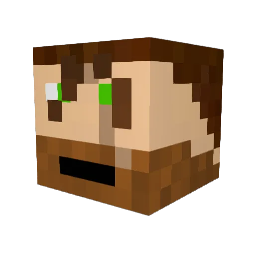 Hugolaste Minecraft avatar head, 3D render