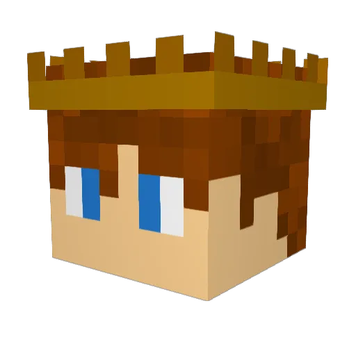 Hugolin7767 Minecraft avatar head, 3D render