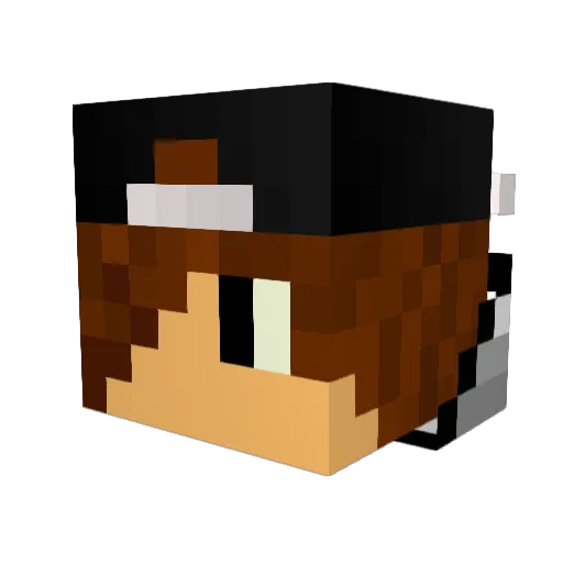 Hugolino53 Minecraft avatar head, 3D render