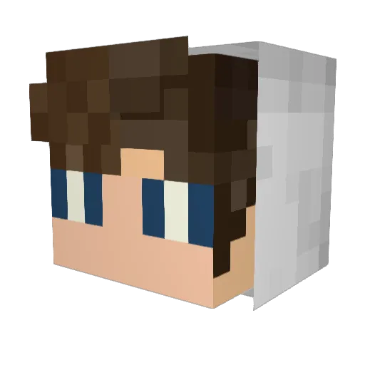 Hugonota10 Minecraft avatar head, 3D render