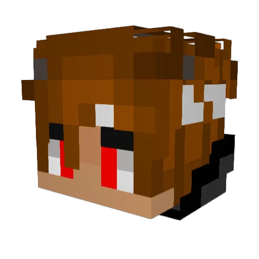 Hugoo_Ver Minecraft avatar head, 3D render