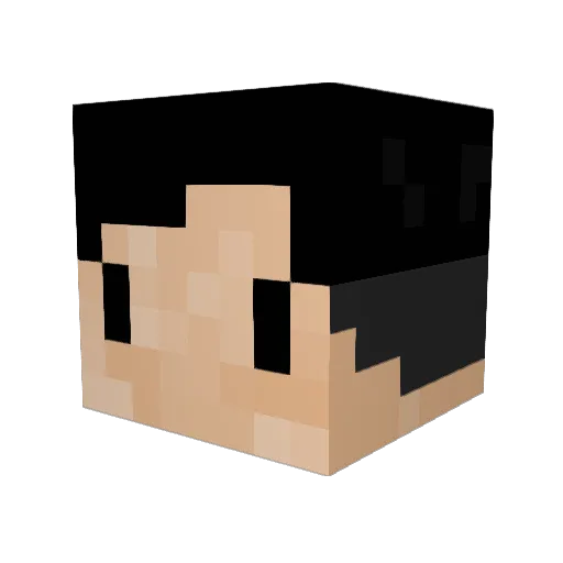 Hugopex Minecraft avatar head, 3D render