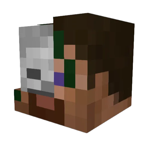 Hugorbk18 Minecraft avatar head, 3D render