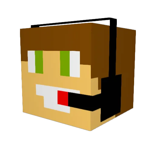 Hugos29 Minecraft avatar head, 3D render