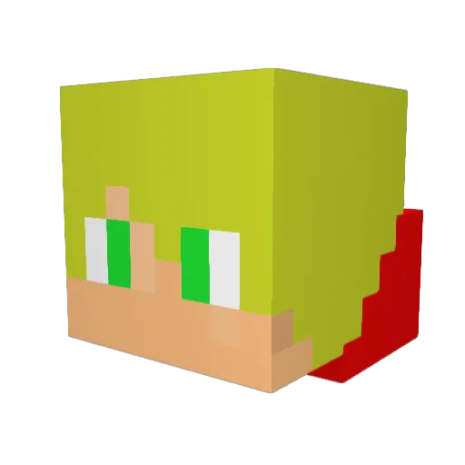 HuguesGamer Minecraft avatar head, 3D render