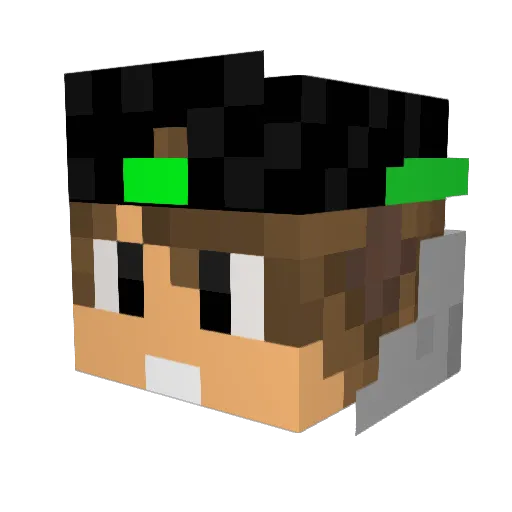 Huguitoles_02 Minecraft avatar head, 3D render