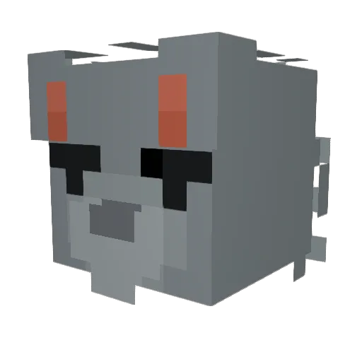 Huguneko Minecraft avatar head, 3D render