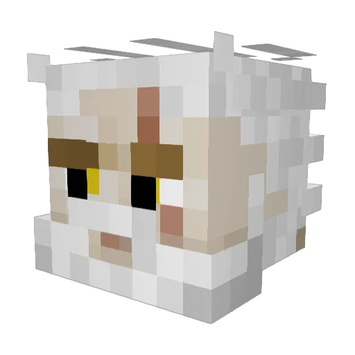 Hugyyy Minecraft avatar head, 3D render