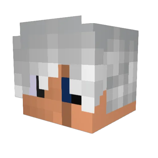 HugzIl Minecraft avatar head, 3D render