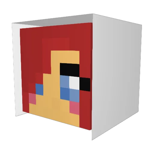 HuhGay Minecraft avatar head, 3D render