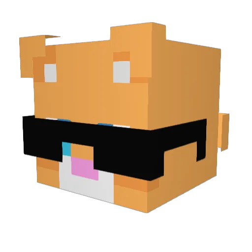 Huh_girlfriend Minecraft avatar head, 3D render