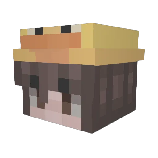 Huhh Minecraft avatar head, 3D render