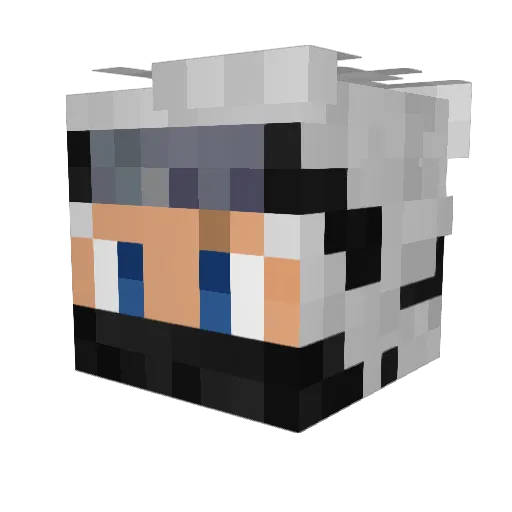 Huhlio Minecraft avatar head, 3D render