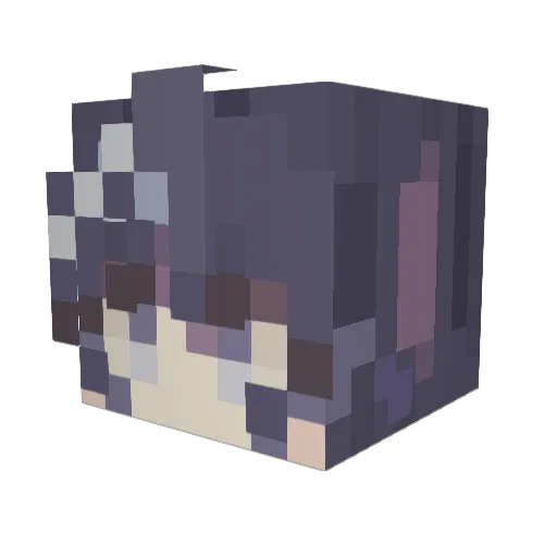 HuiXiangz Minecraft avatar head, 3D render