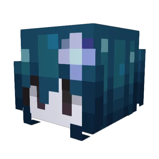 Hui_Yi_x Minecraft avatar head, 3D render